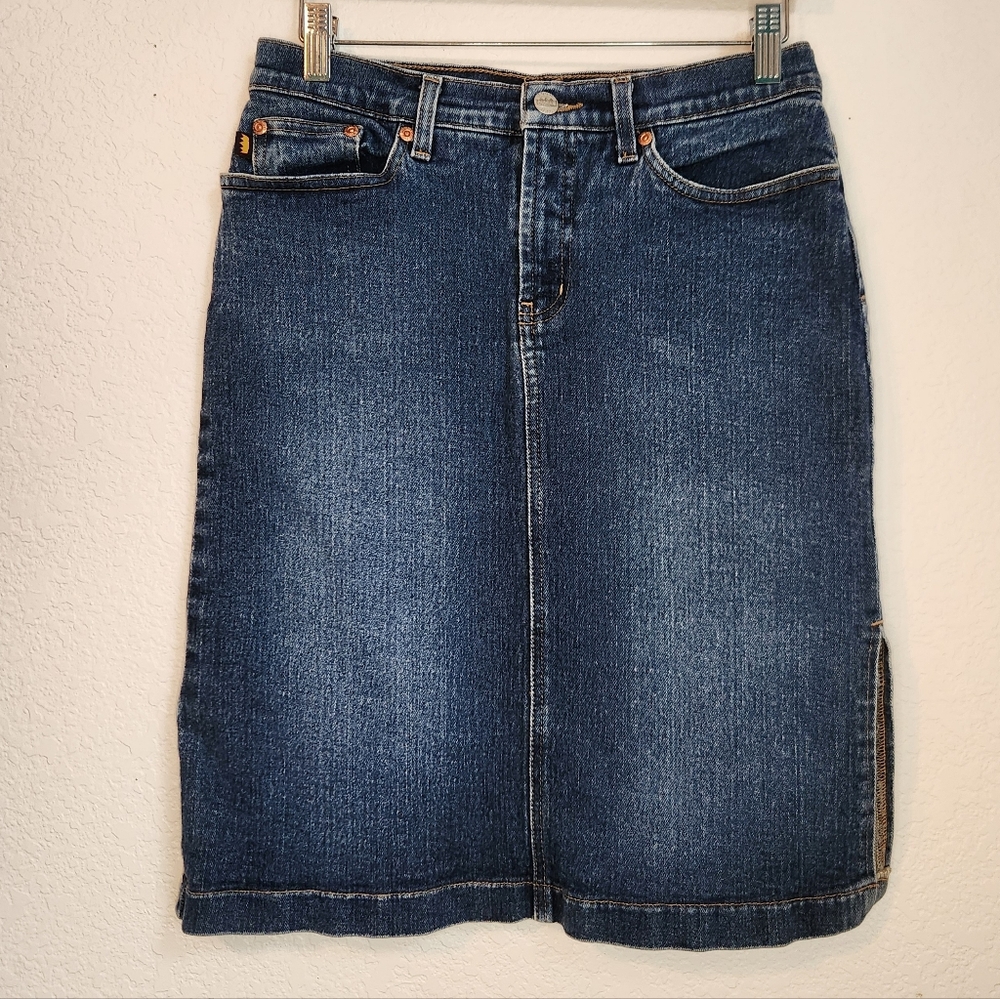 Todd Oldham Blue Denim Pencil Skirt Y2K, Size M